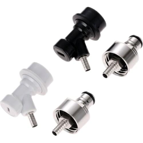 Beer Brewing Carbonation Cap with 5/16" Barb Ball Lock Disconnect Fits for Soda Beer and Most of Soft Drink Pet Bottles