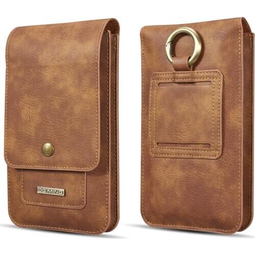 Leather Holster Case For iPhone12 X XS Max 7 8 6 Plus Belt Clip Mobile Phone Pouch For Samsung S20 S9 S8 Plus Note 8