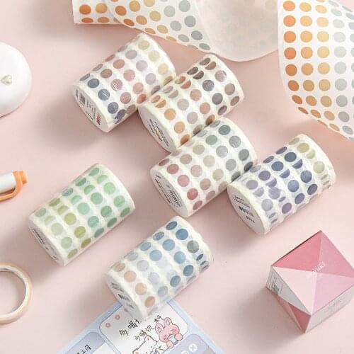 Circle Stickers 8x8mm Gradient Color Dot Washi Stickers Round Stickers Dot Writing Washi Tape for Scrapbooking Diary Album