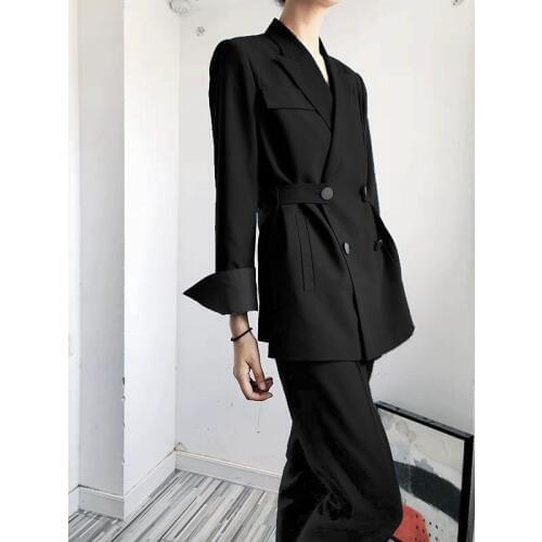 Fashion large size womens suit jacket pants pants suit temperament commute OL suit two-piece suit pant suits for women