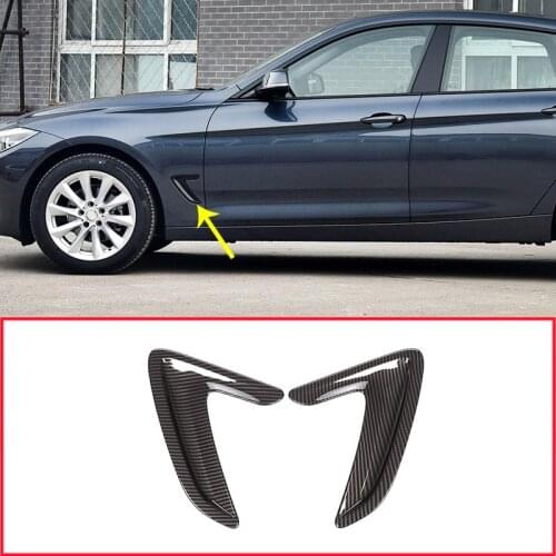 2pcs/set Car Front Door Side Wing Air Flow Fender Intake Vent Cover Sticker For BMW 3 Series GT 320Li 2018 Car Accessories