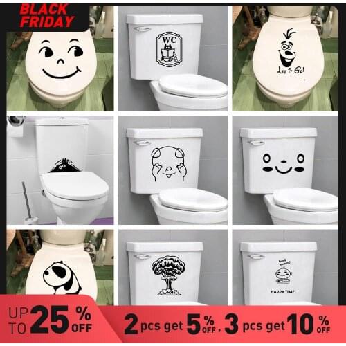 Closestool Decals Removable Self Adhesive Home Decor Art Mural Wall Decals For Toilet Decorative Wall Stickers