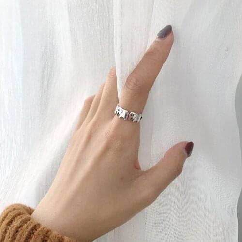 New Fashion Vintage Ring Animal ring Elephant Ring Personality Adjustable Animal Ring