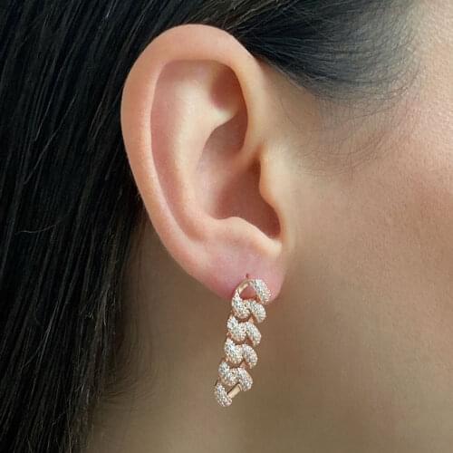 New Trend 925 Sterling Silver Chain Gift Fashion Dangle Drop Ladies Earrings For Women Fine Jewelry Party Wedding Accessories