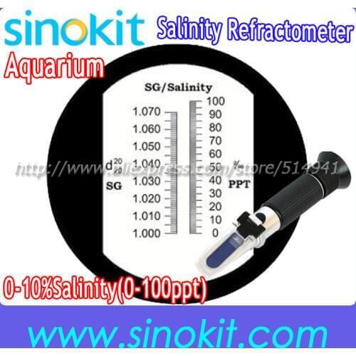 Wholesales Salinity 0-10%Salinity(0-100ppt) Aquarium Refractometer RHS-10ATC