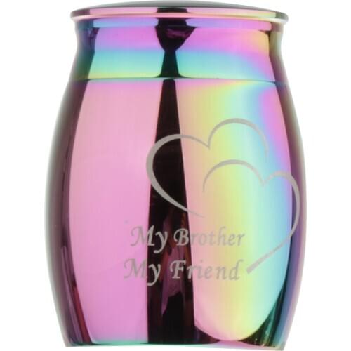 Pet Dog Cat Funeral Ash Urn Small Stainless-Steel Ashed Jar Jewelry Pendant