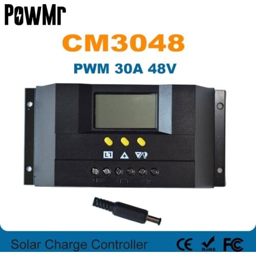 30A 48V Solar Controller LCD PV panel Battery Charge Controller Solar system Home indoor use Juta CM3048