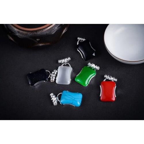 Luxury Jewelry Girls New Natural semi-precious stones gem Genuine Green stone stone pendants + Necklace women beads same