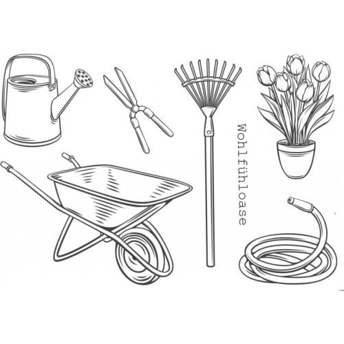 Garden tools Transparent Clear Silicone Stamp/Seal for DIY scrapbooking/photo album Decorative clear stamp ST0970