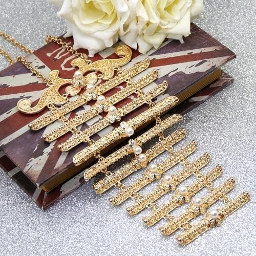 New Style Europe Women Breastplate Body Jewelry Wedding Dress Accessories Russia Traditional Retro Chest Chain Long Choker Gift