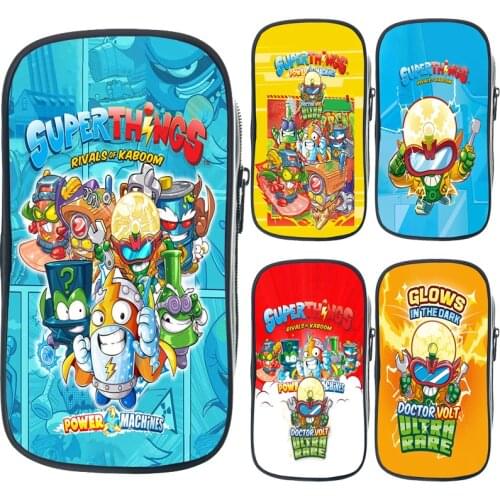 High Quality Children Cartoon Anime Pencil Box Students Super Zings7 Superthings Power Machines Pencil Case Kids Pen Bags Gift