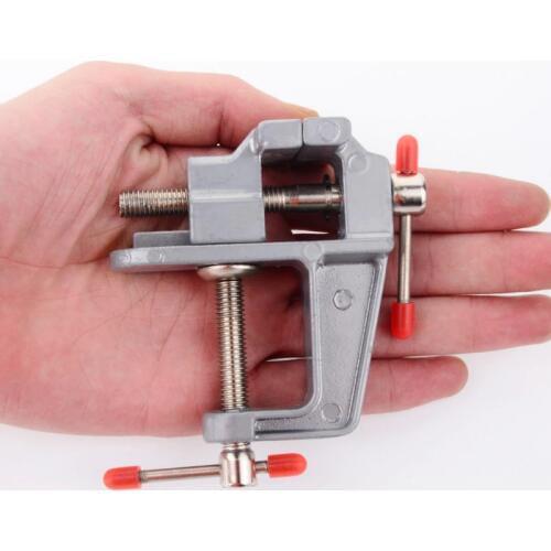 1PCS Mini Aluminum Bench Table Swivel Lock Clamp Vice Craft Jewelry Hobby Vise hand tool parts