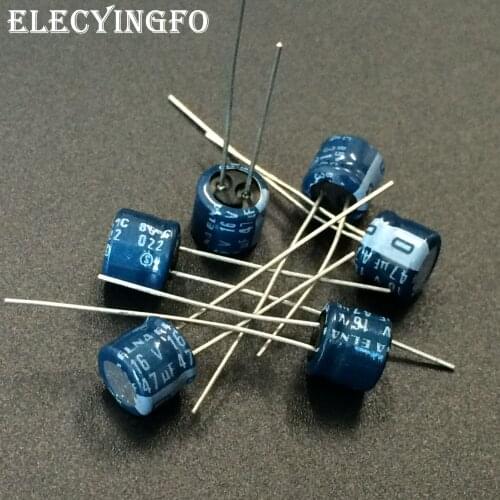 10pcs 47uF 16V47UF Japan ELNA 6.3x5mm Low Profile 16V47uF Audio capacitor