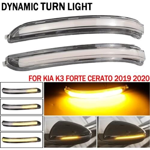2pcs For Kia K3 Forte Cerato 2019 2020 LED Dynamic Turn Signal Light Side Mirror Indicator Sequential Blinker Lamp