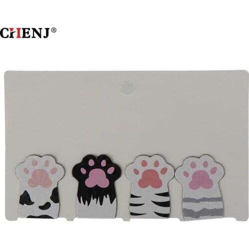 4pcs/Set Kawaii Cat Paw Magnetic Bookmarks Books Marker of Page Stationery School Office Supply Student Prize