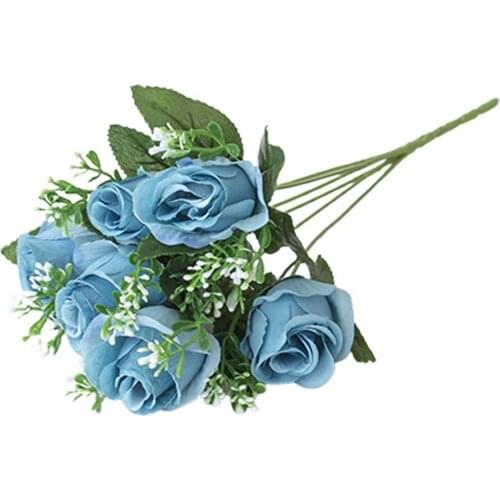 60% Hot Sale Artificial Non-fading Lifelikes And Fake Flowers 6 Heads Of Rich And Honorable Buds Wedding Decoration Flowers