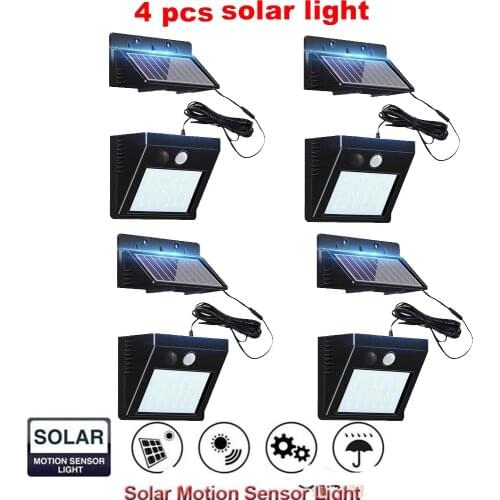 30 LED Solar light 3modes solar Powered Panel PIR Motion Sensor Wall lamp Yard Fence Outdoor Path Street Garden lightingoptional