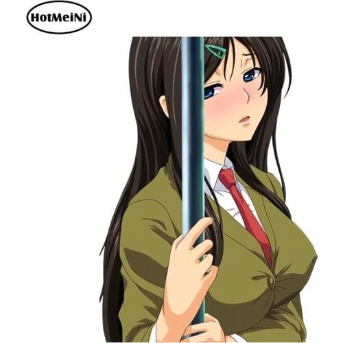 HotMeiNi Car Styling Sexy Beauty Uniform Girl Anime Graphics JDM Window Doors Decal 3D Car Sticker Waterproof Accessories