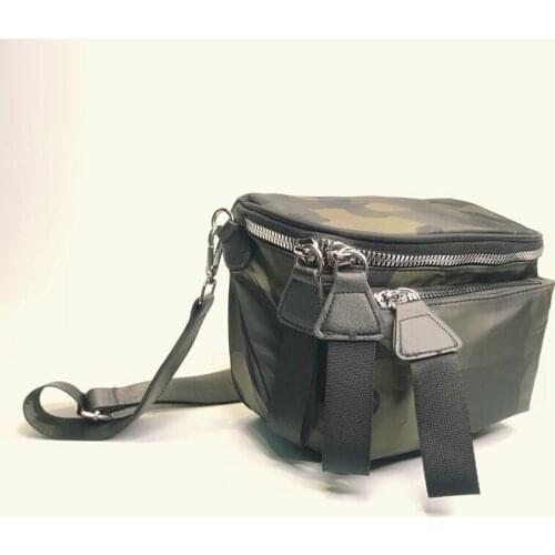 Camouflage Black Women Shoulder Bags Womens Multi Pocket Casual Cross Body Bag Travel Bag Messenger Handbag for Shopping Hiking