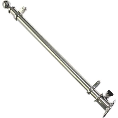 316 Stainless Steel Boat Yacht with Socket Base Sailing Flag Pole 18"