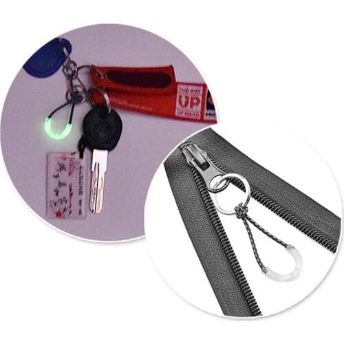10Pcs Multifunctional Luminous Zipper Puller Camping Zip Extension Pull Rope for Backpack Backpack night light accessories