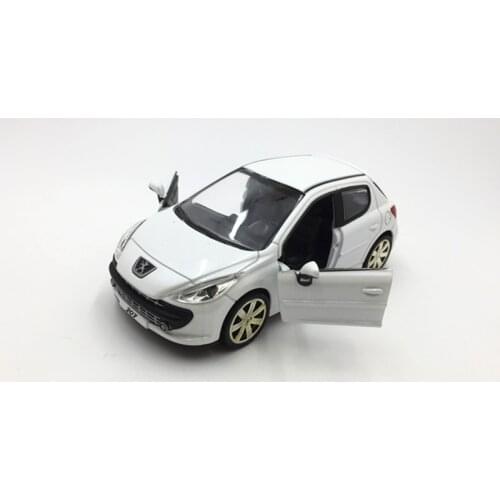 Diecast Alloy Car Model Toy 1:32 Peugeot 207 French Alloy Models Die-Cast Toy Decoration Collectible Display Gift Classic Toys
