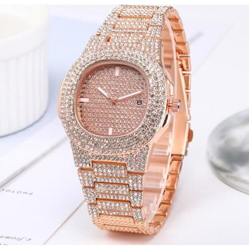Fashion Luxury Diamond Gold Watch for Women Stainless Steel Belt Ladies Quartz Watches Minimalist Female Wristwatch Reloj Mujer