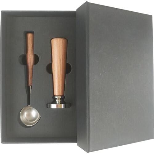 Personalized custom wedding wax seal stamp set wood handle stamp with spoon