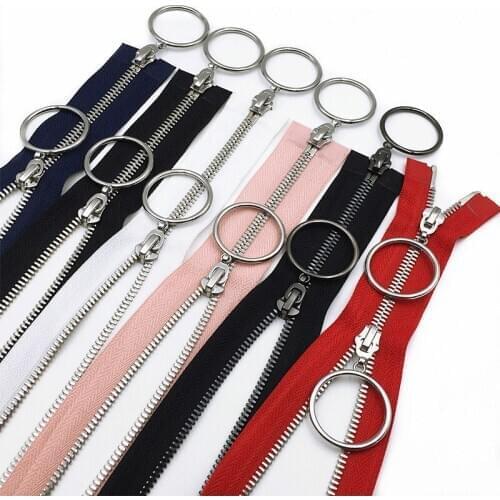 New 5# High Quality Colorful Polishing Copper Metal Zipper 70/80/100/120cm 1Pcs DIY Bags Jacket Clothes Sewing Accessories