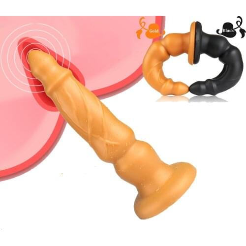 Huge Liquid Silicone Dildo Anal Butt Plug Big Sucker Adult Sex Toys Female Masturbator Vagina Anus Dilator Man Prostate Massager