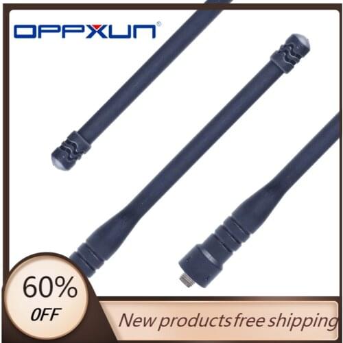 OPPXUN AR-775 Telescopic SMA- Female High Gain Dual Band Antenna For Baofeng UV-5R UV-82 BF-888S Walkie Talkie Two Way Radio