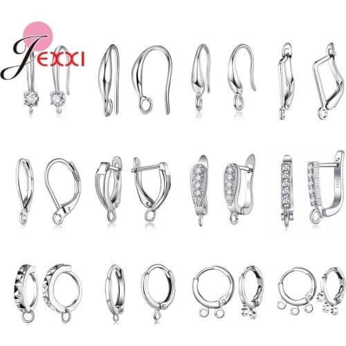 Wholesale 12 Pairs 925 Sterling Silver Jewelry Accessory Women Girls Fashion Silver Earring Findings For Sale