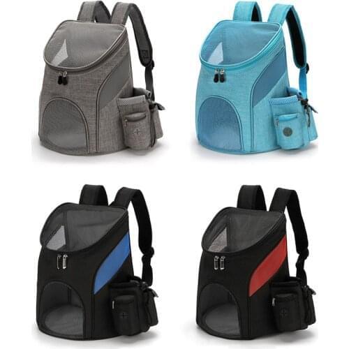Portable mesh Dog Bag Breathable Dog Backpack Foldable Large Capacity Cat Carrying Bag Portable Outdoor Travel Pet Carrier