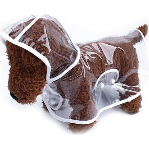 Pet Raincoat,Small Dog Waterproof Puppy Raincoat Coat Transparent Pet Dog Rainwear Clothes for Dogs Cats