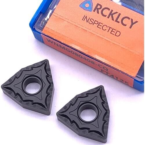 10pcs RCKLCY High Quality Carbide Inserts WNMG080408 CQ FT4125 Turning Knife Blade TNMG332 CNC Lathe Metal Plate Cutting Tool
