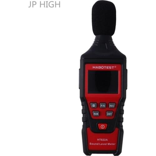 Habotest Handheld Ht622a Digital Decibel Meter Lcd Color Screen Noise Sound Level Meter With Tool Bag Range From 30-130Db(A)