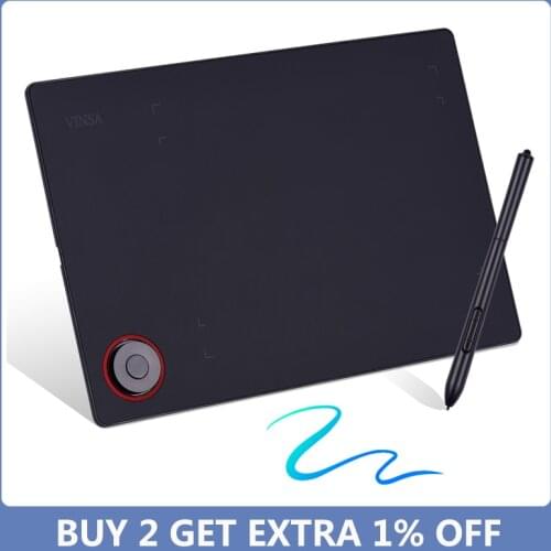 Professional Tableta Grafica Graphic Tablet Drawing Tablet Writing Board with 8192 Levels Battery-Free Stylus Multi-Functional