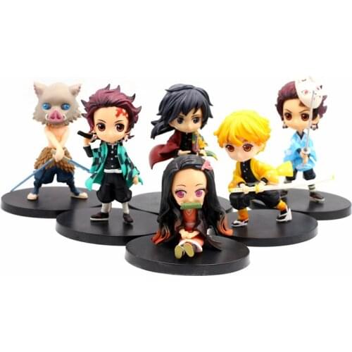 Q Version Of Demon Slayers Blade Large Box Egg Hand-made Kizuna Chitoki Tanjiro Nidouzi My Wife Zenizu Model Ornaments