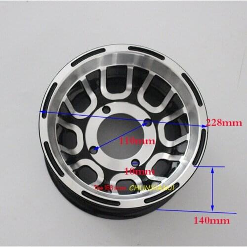 Size 8 Inch Bearing Wheel Hub ATV Aluminum Rims Use19X7.00-8 Tyre 20x7-8 21x7-8 Vacuum Tires for Go-kart Four Wheel Motorcycle