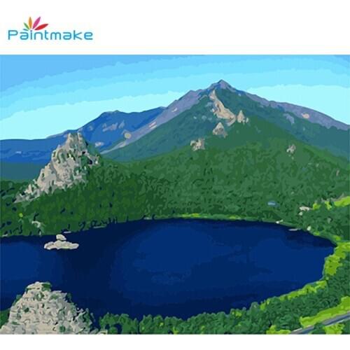 PAINTMAKE Landscape DIY Paint By Numbers Oil Painting On Canvas Home Decoration Painting Art Picture For Kids Adult