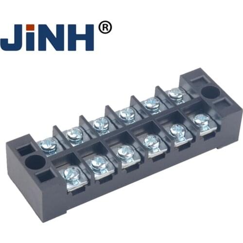 TB-4506 Dual Row Strip Screw Terminal Block 35A 600V Fixed Wiring Board Wire Connector