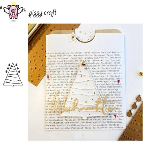 Piggy Craft metal cutting dies cut die mold Christmas tree bell Scrapbook paper craft knife mould blade punch stencils dies