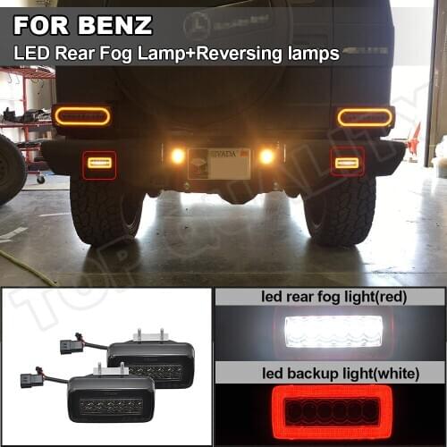 Tail Lamp For 1986-2018 Mercedes Benz W463 G-Class Wagon G500 G550 G55 G63 AMG Car Rear Bumper LED Backup Reverse Light Fog Lamp
