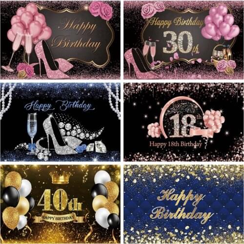 Pink Dots Glitter Princess Custom Baby Girl Birthday Backdrop Vinyl Photography Background For Photo Studio Photophone Photocall