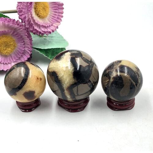 1pc Natural Dragon Septarian Sphere Crystal Ball Specimen Healing Reiki Stone Home Decor Gift Random 4cm/5cm