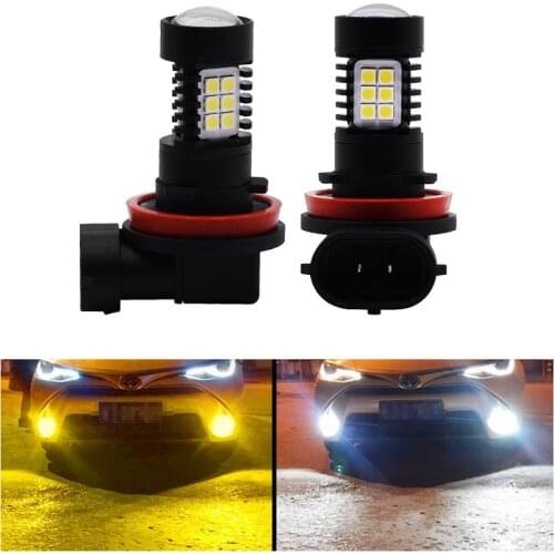 2Pcs H8 H11 Led HB4 9006 HB3 9005 Fog Lights Bulb Car Driving Running Lamp H3 H1 H4 H7 Auto Headlight 3030SMD 1200LM 6000K 3000K