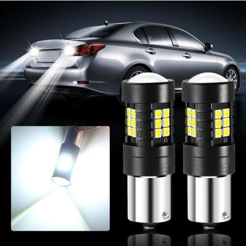 2x Car Led Light Bulb1156 BA15S P21W Car Reversing Lamp for Fiat Panda Bravo Punto Linea Croma 500 595 skoda octavia a5 fabia