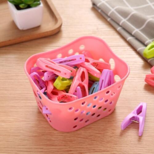 Strong windproof clip underwear socks clothespin plastic small clip drying clip 30 packs random color