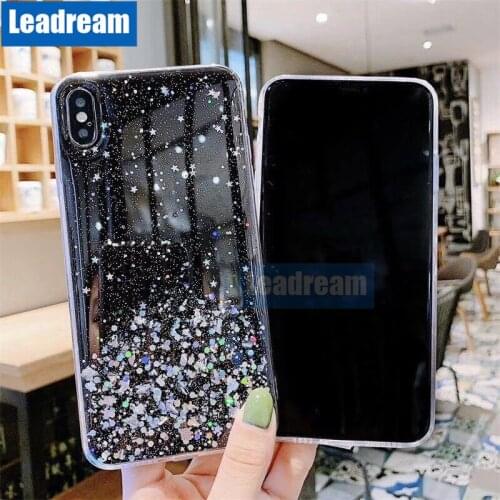 300PCS Luxury Bling Glitter Case For iPhone 11 Pro X XS Max XR Soft Silicon Cover For iPhone 7 8 6 6S Plus Transparent Case