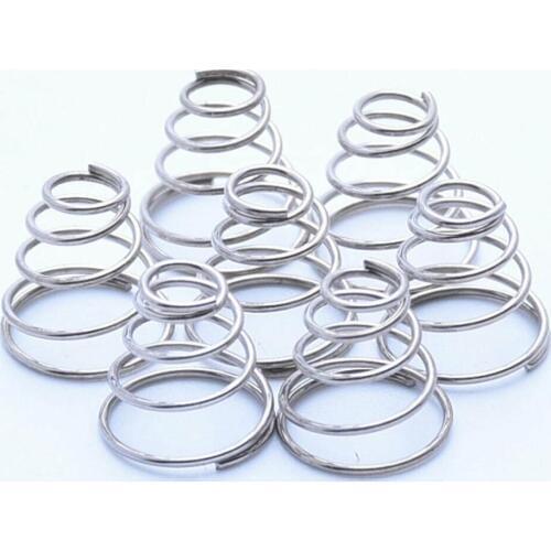 5Pcs 304 Stainless Steel Taper Pressure Spring Tower Springs Conical Cone Compression Spring Wire Diameter 1mm 1.2mm